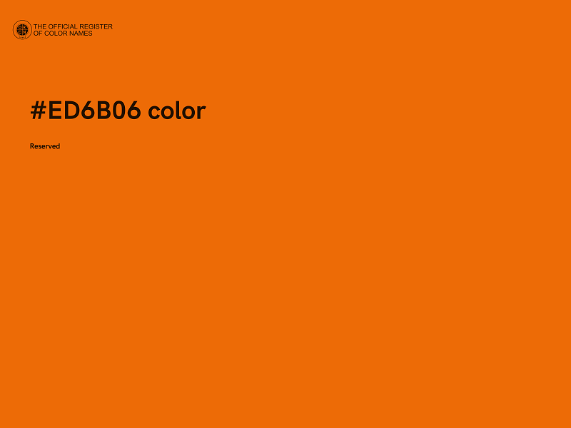 #ED6B06 color image