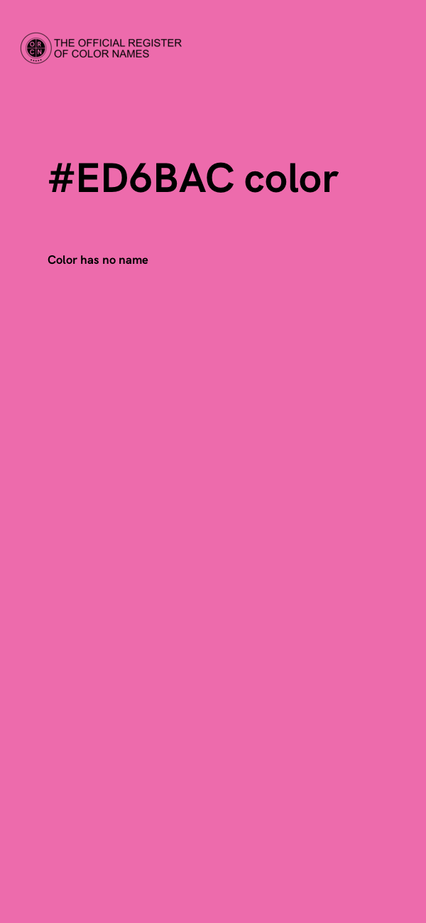 #ED6BAC color image