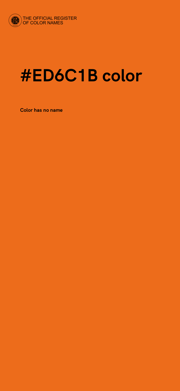 #ED6C1B color image