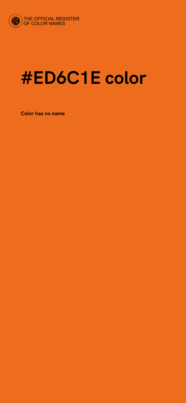 #ED6C1E color image