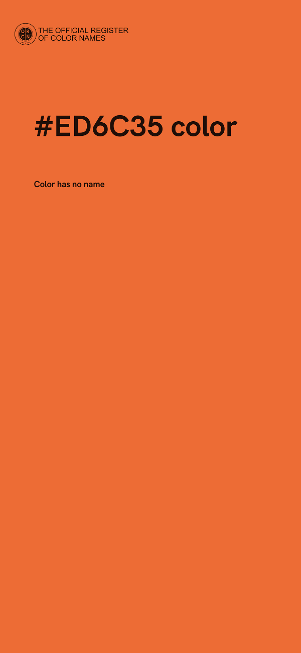 #ED6C35 color image