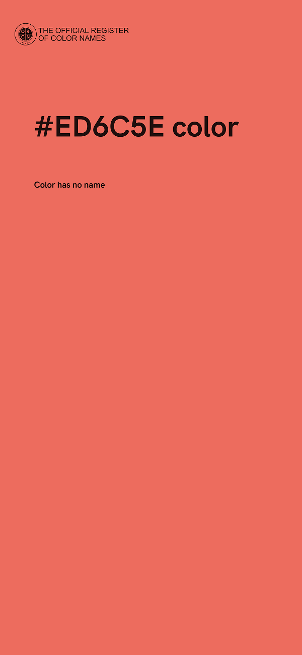 #ED6C5E color image