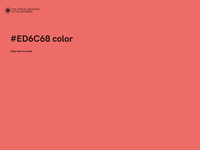 #ED6C68 color image