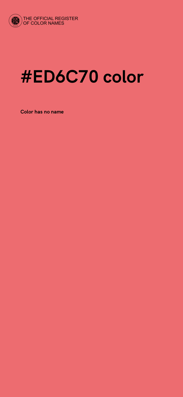 #ED6C70 color image