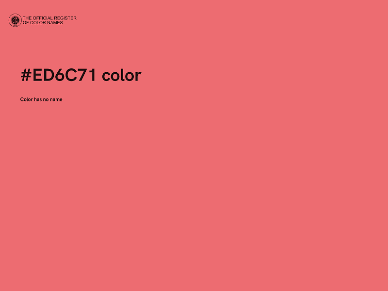 #ED6C71 color image
