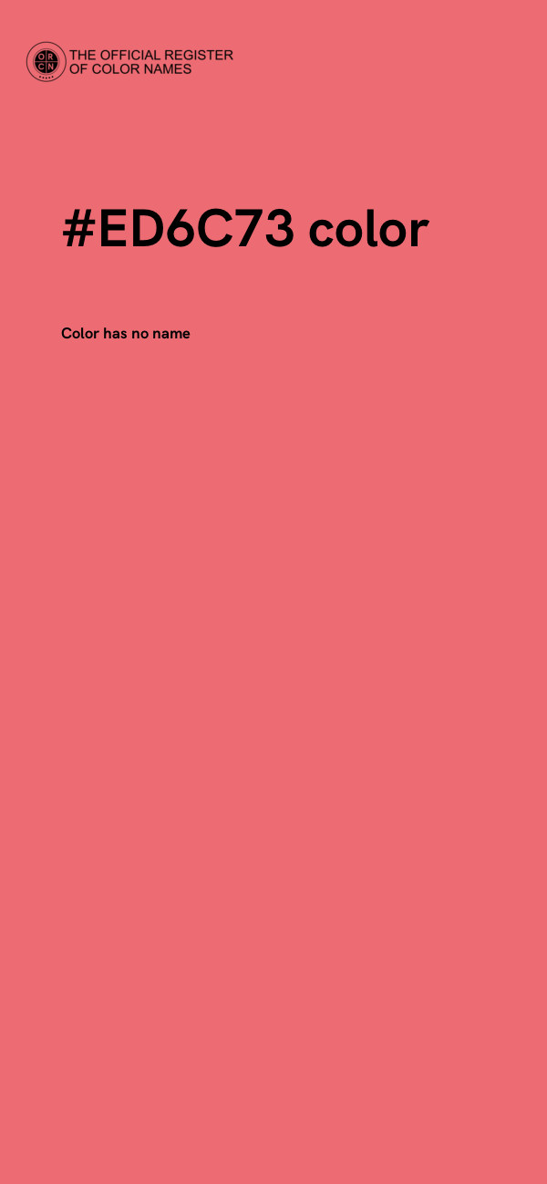 #ED6C73 color image