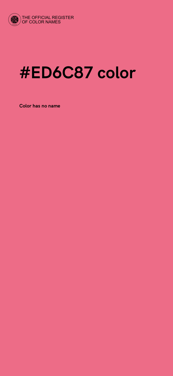 #ED6C87 color image