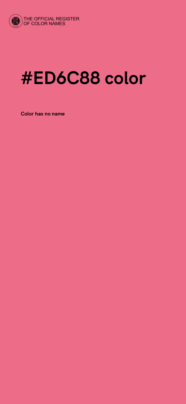#ED6C88 color image