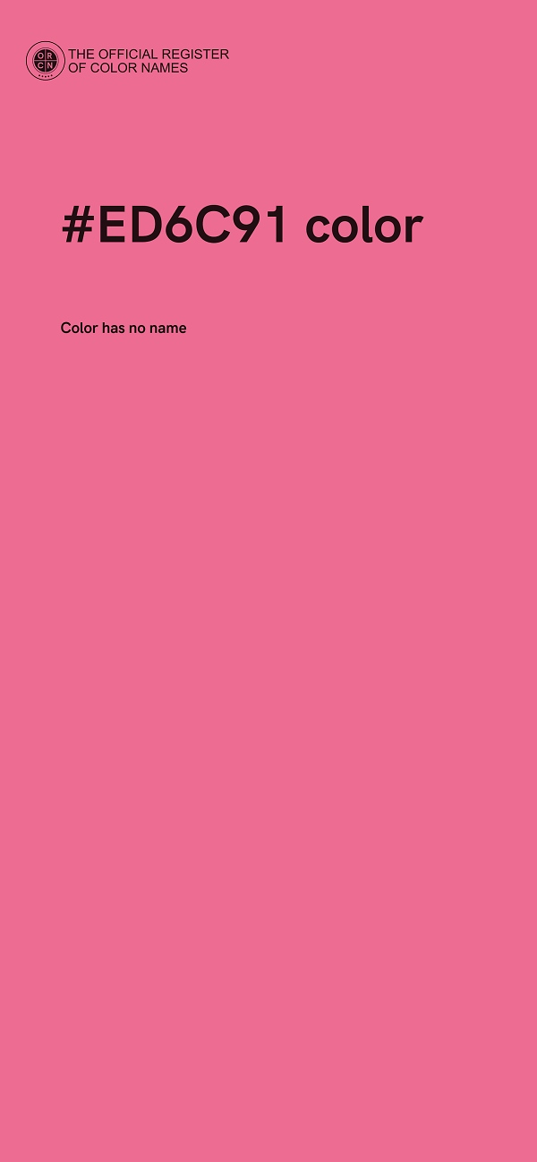 #ED6C91 color image