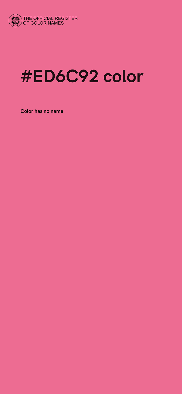 #ED6C92 color image