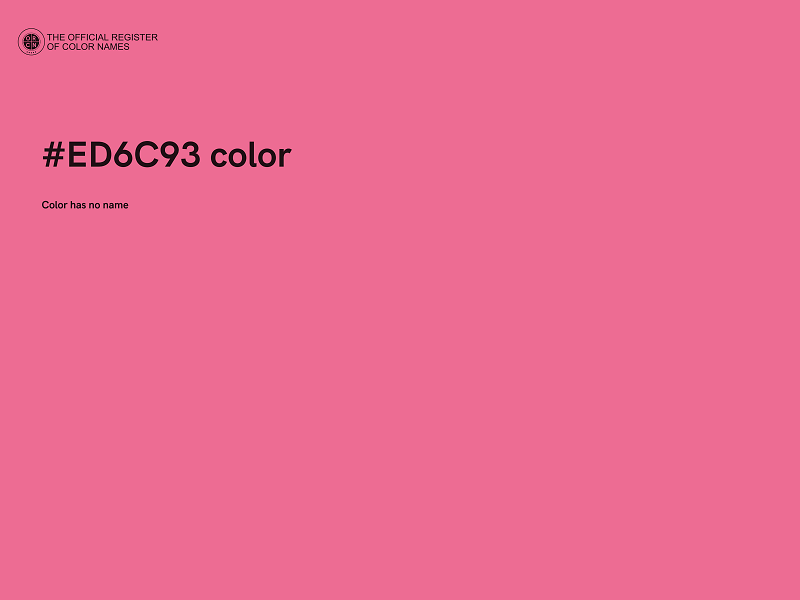 #ED6C93 color image
