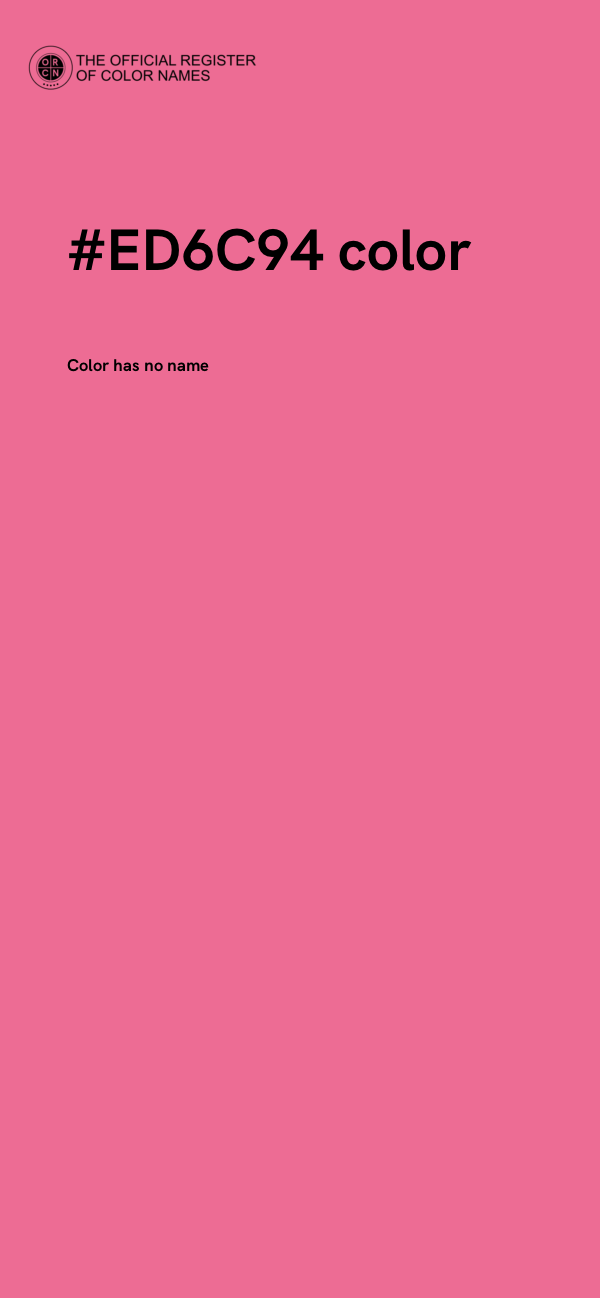 #ED6C94 color image