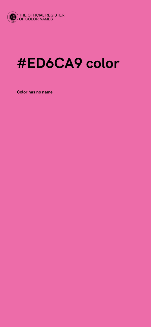 #ED6CA9 color image