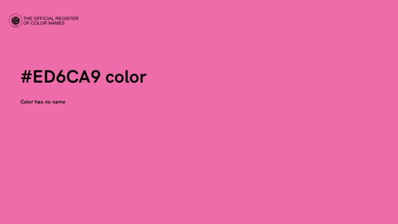 #ED6CA9 color image
