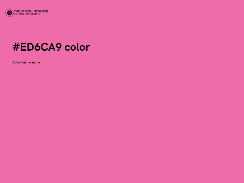 #ED6CA9 color image