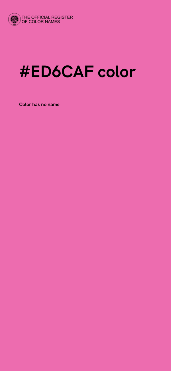 #ED6CAF color image
