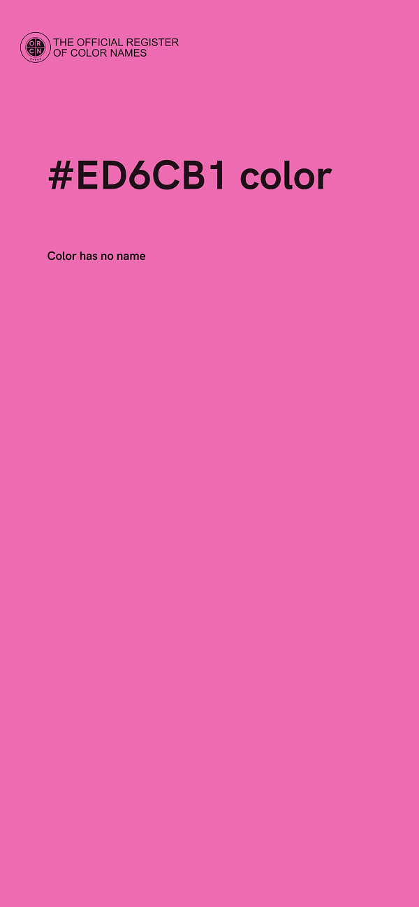 #ED6CB1 color image