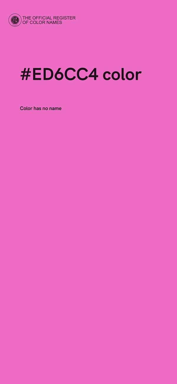 #ED6CC4 color image