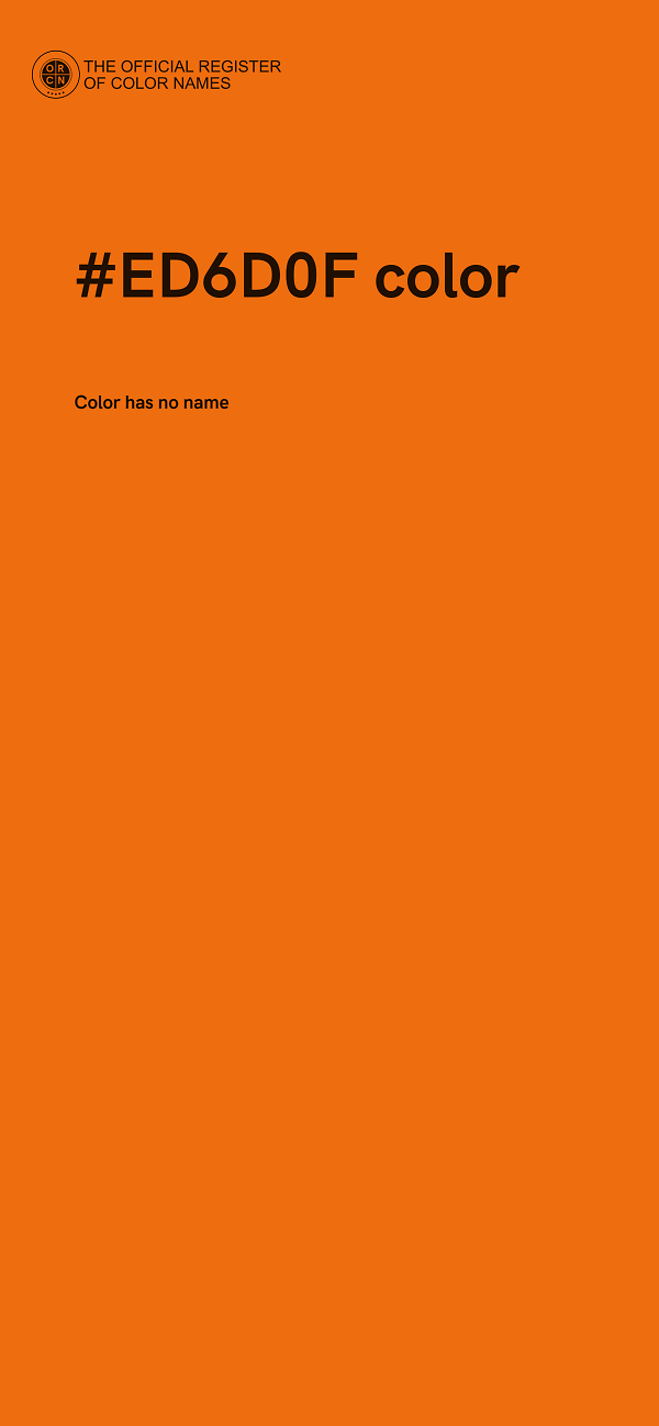 #ED6D0F color image