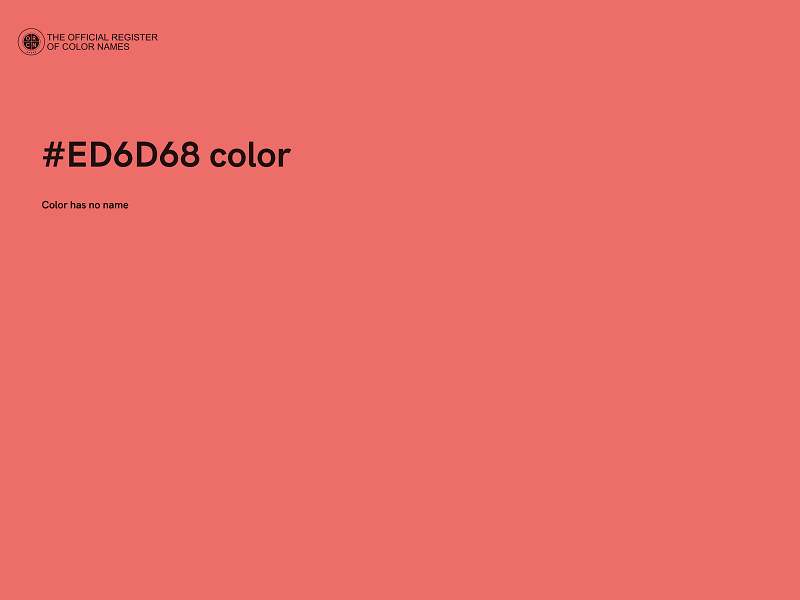 #ED6D68 color image