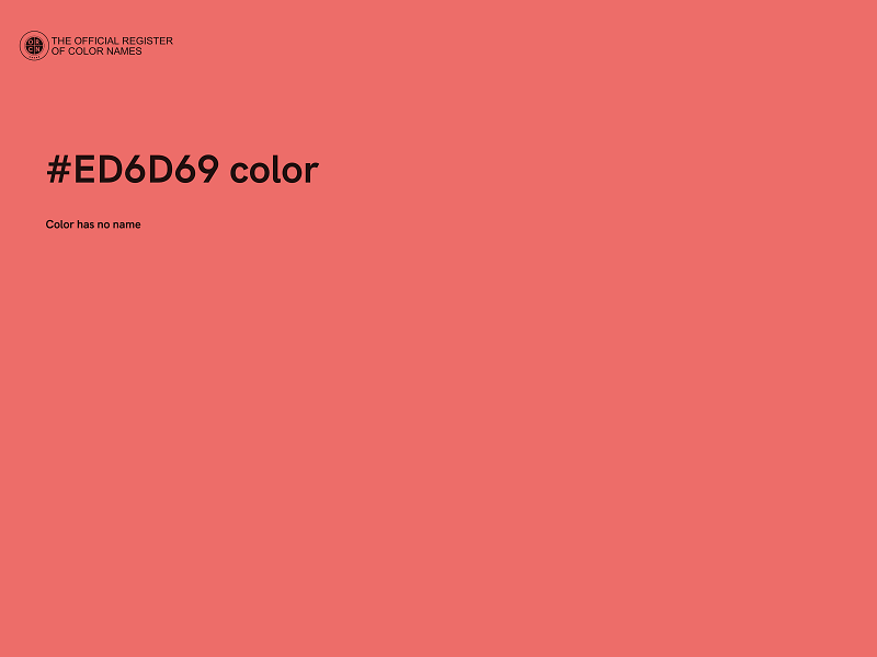 #ED6D69 color image