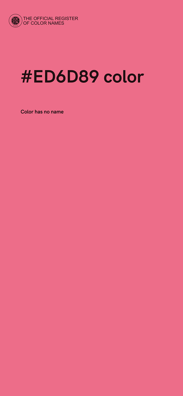 #ED6D89 color image
