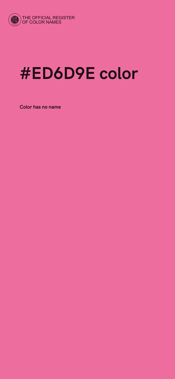 #ED6D9E color image