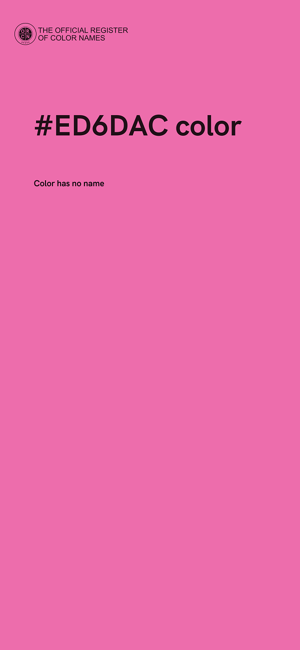 #ED6DAC color image
