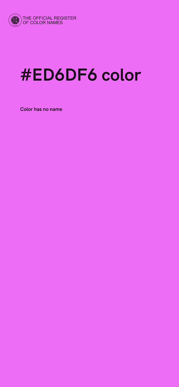 #ED6DF6 color image