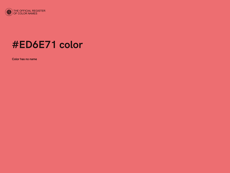 #ED6E71 color image