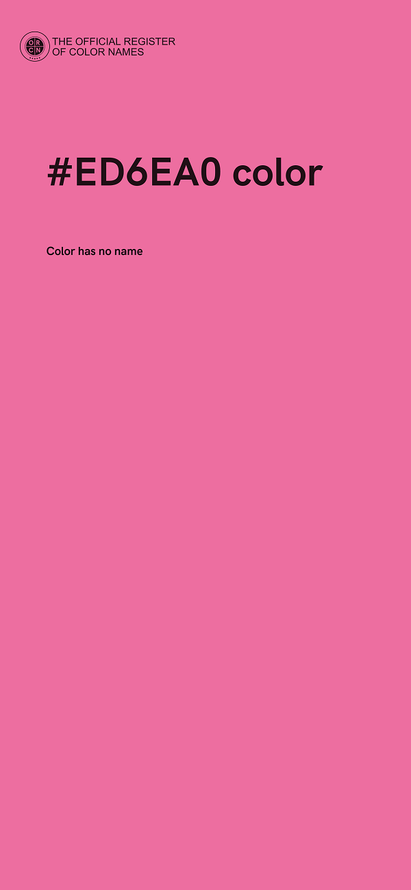 #ED6EA0 color image