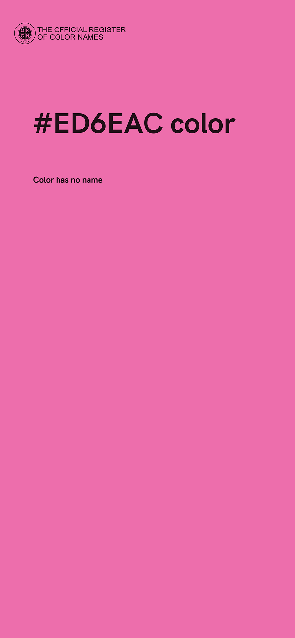 #ED6EAC color image