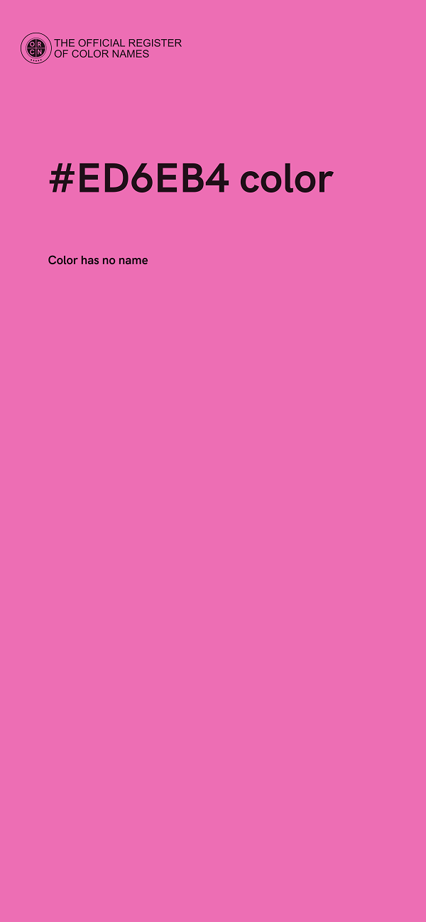 #ED6EB4 color image
