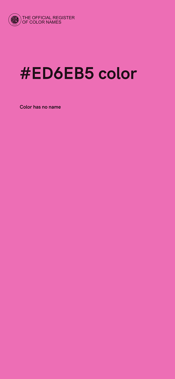 #ED6EB5 color image