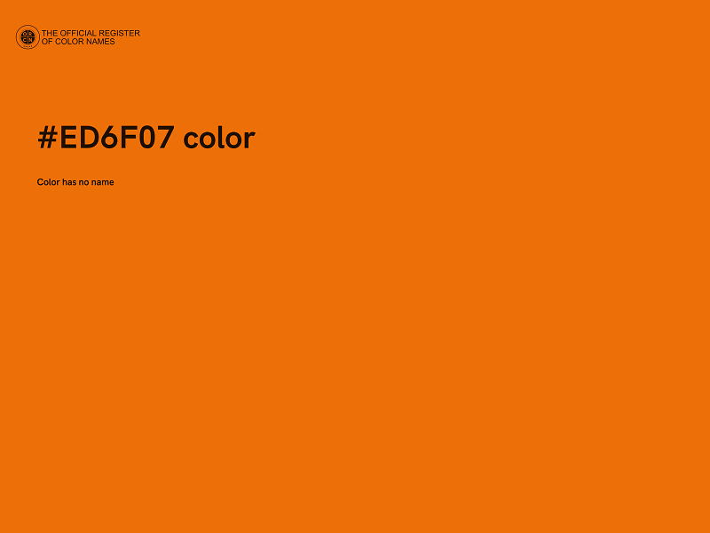 #ED6F07 color image