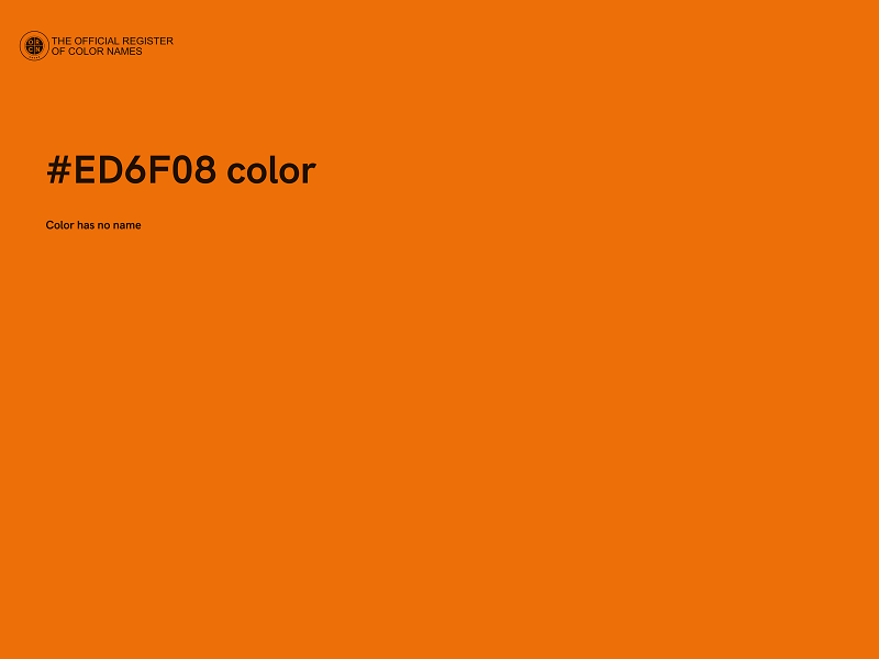 #ED6F08 color image