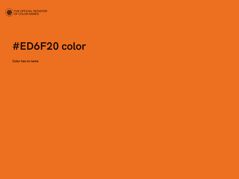 #ED6F20 color image