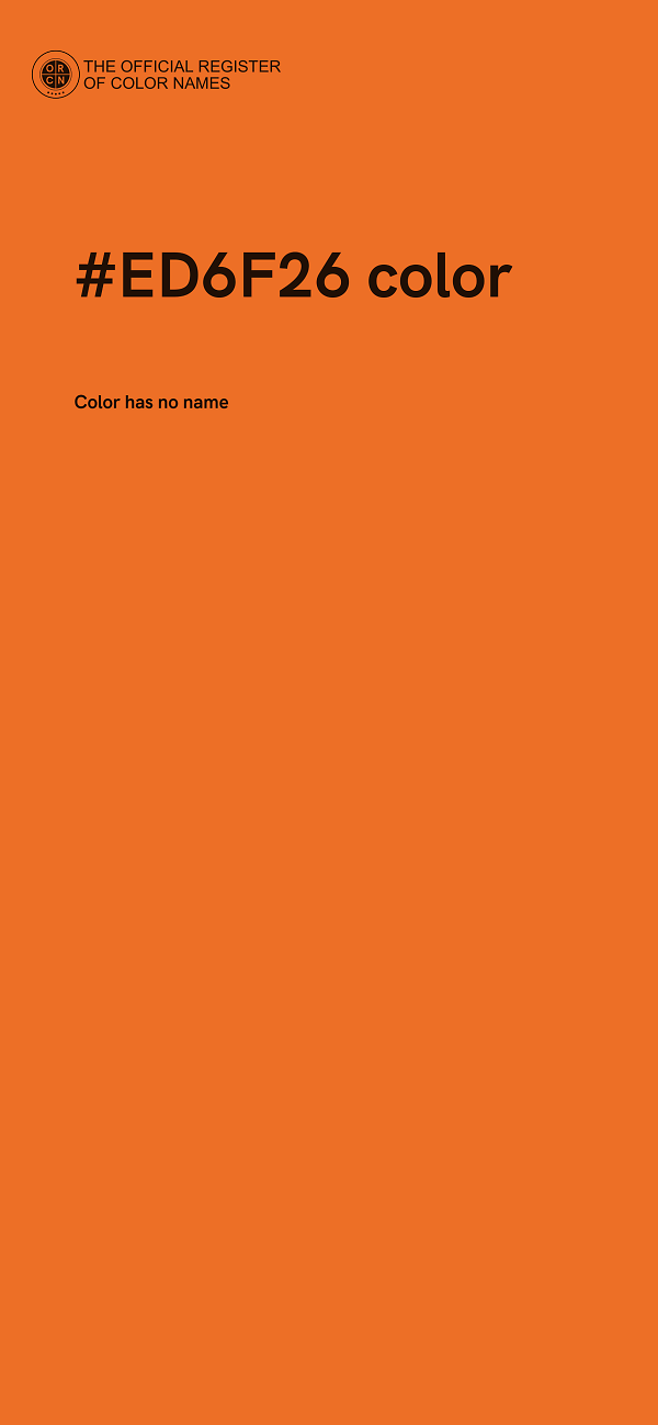 #ED6F26 color image