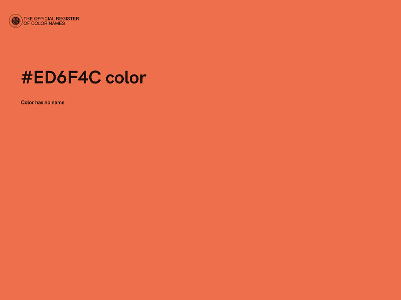 #ED6F4C color image