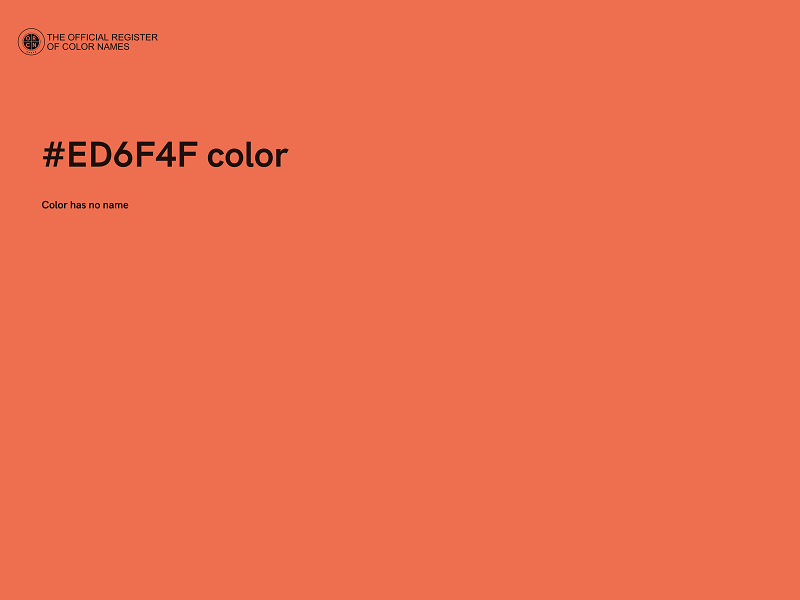 #ED6F4F color image