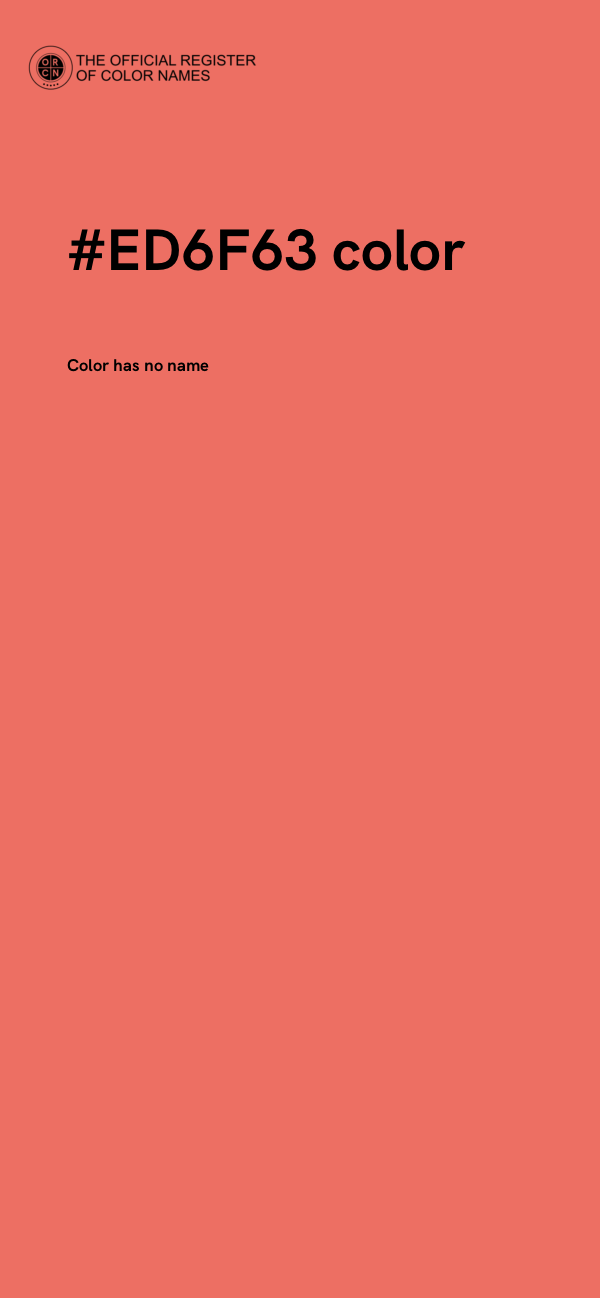 #ED6F63 color image