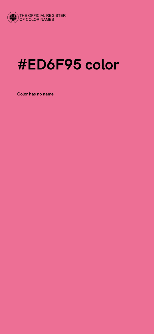 #ED6F95 color image