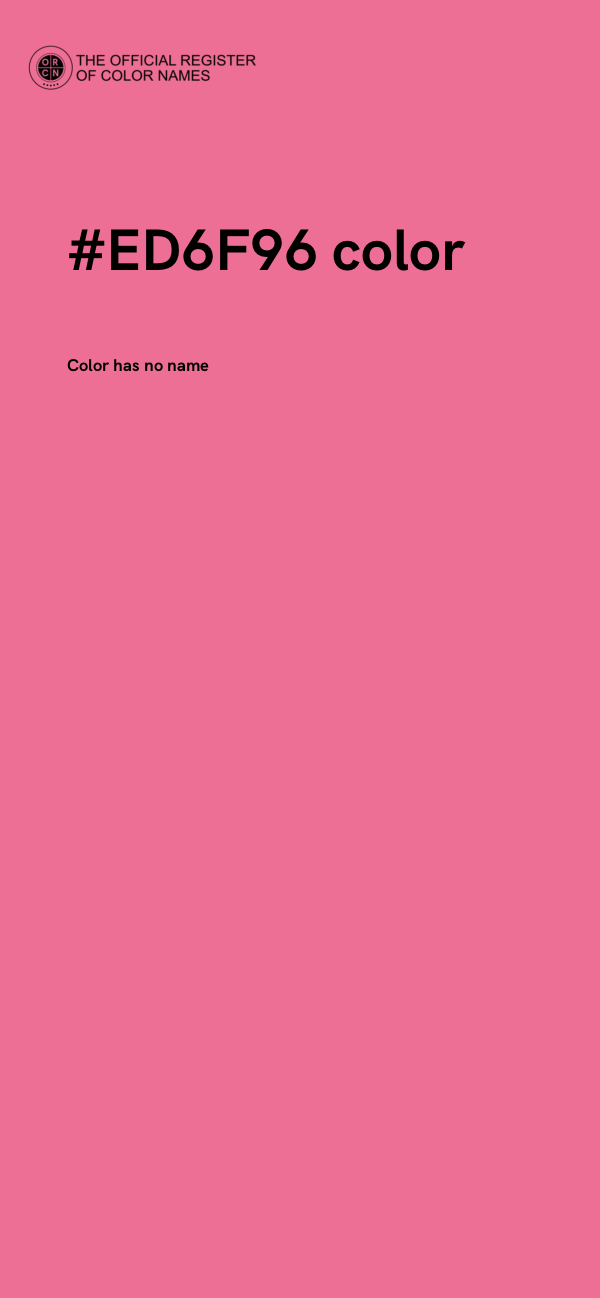 #ED6F96 color image