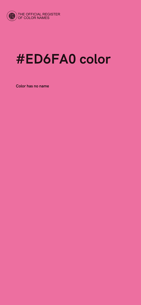 #ED6FA0 color image