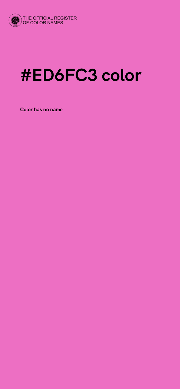 #ED6FC3 color image