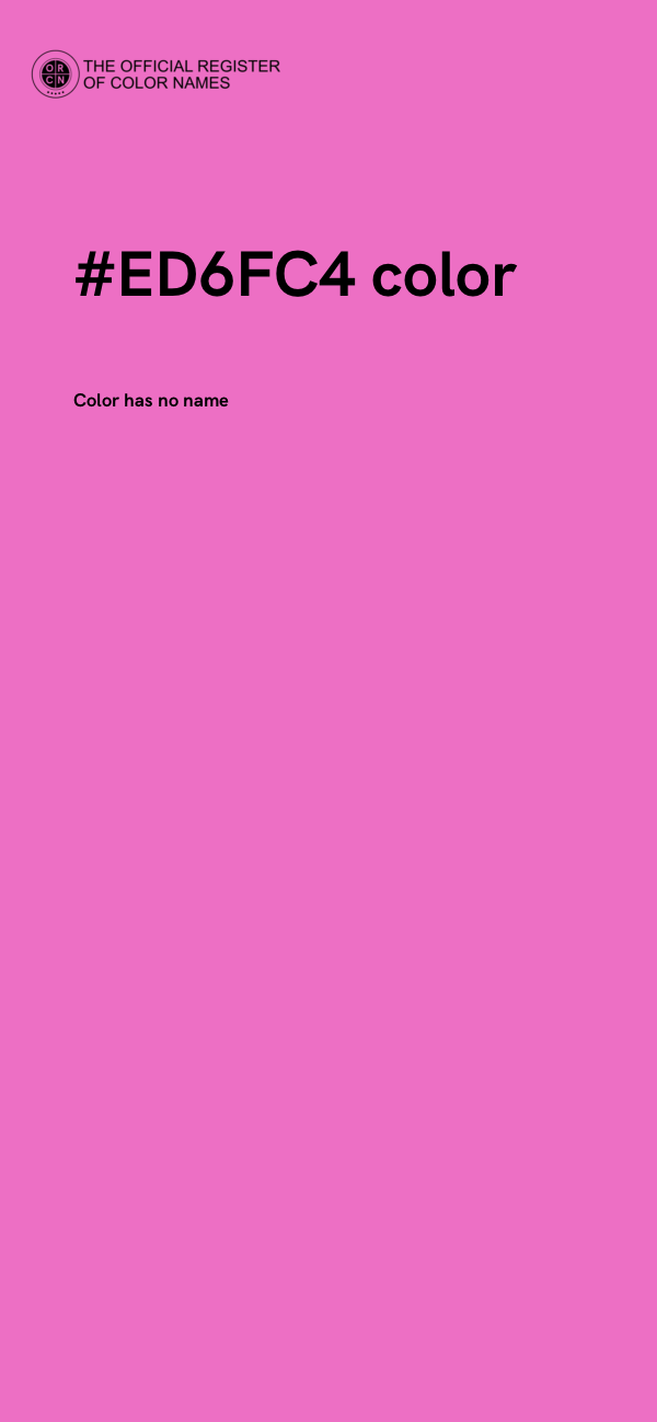 #ED6FC4 color image