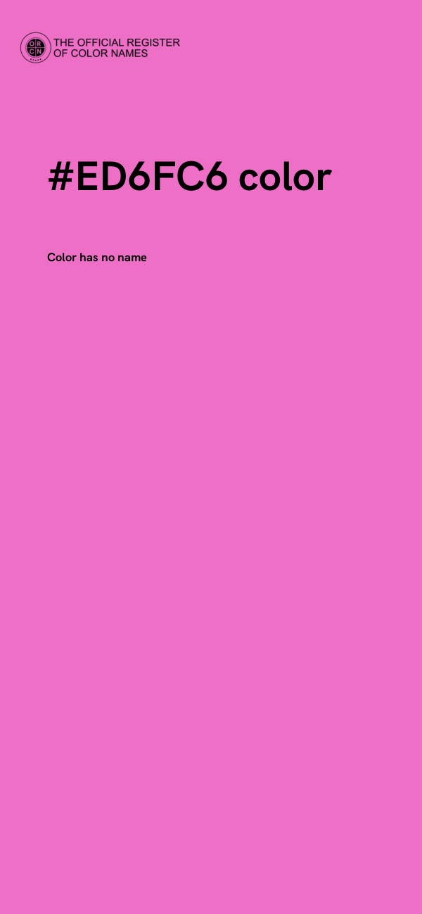 #ED6FC6 color image