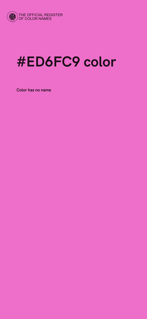 #ED6FC9 color image