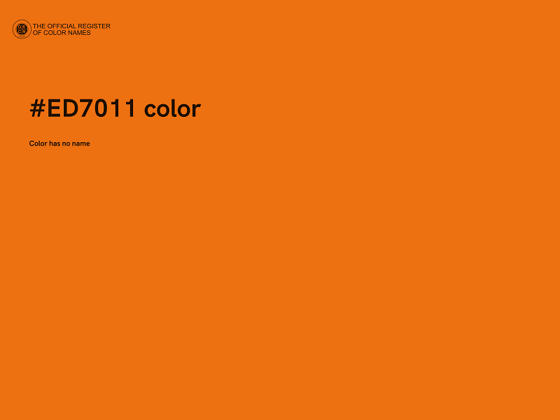 #ED7011 color image