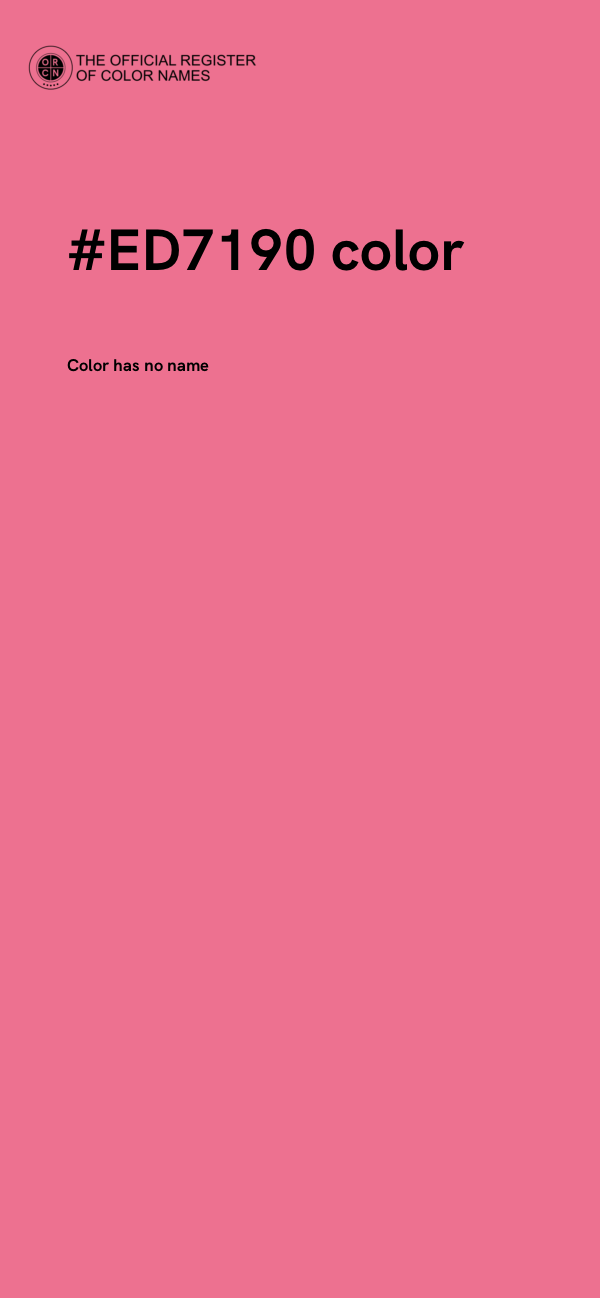 #ED7190 color image